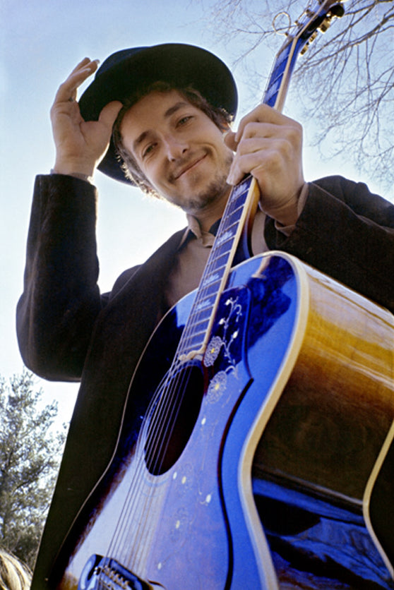 Bob Dylan with Guitar, Woodstock, New York, 1969