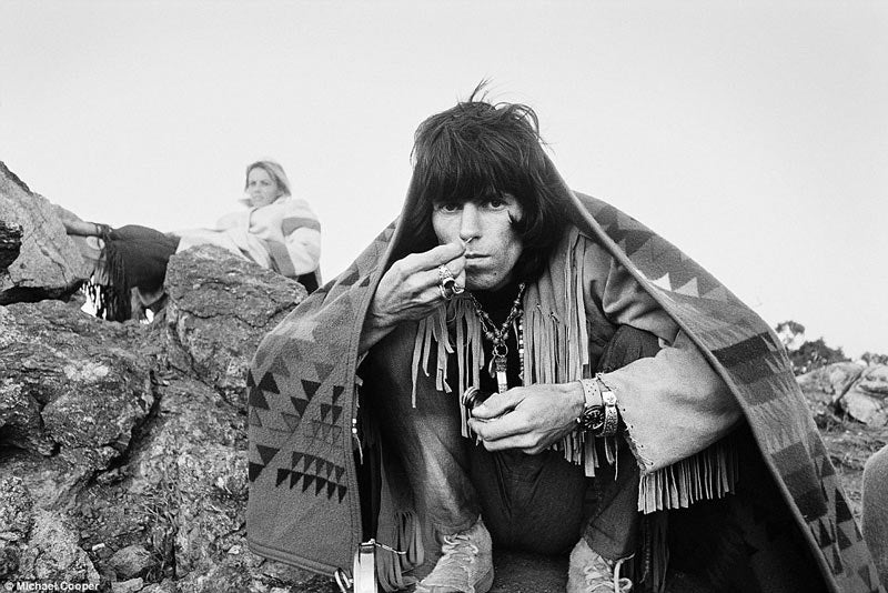 Keith Richards at Joshua Tree National Park, California, photographed by Michael Cooper, 1968.