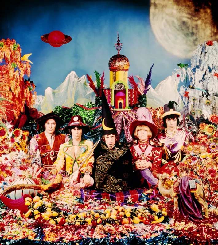 The Rolling Stones for the cover of Their Satanic Majesties Request, photographed by Michael Cooper, 1967.