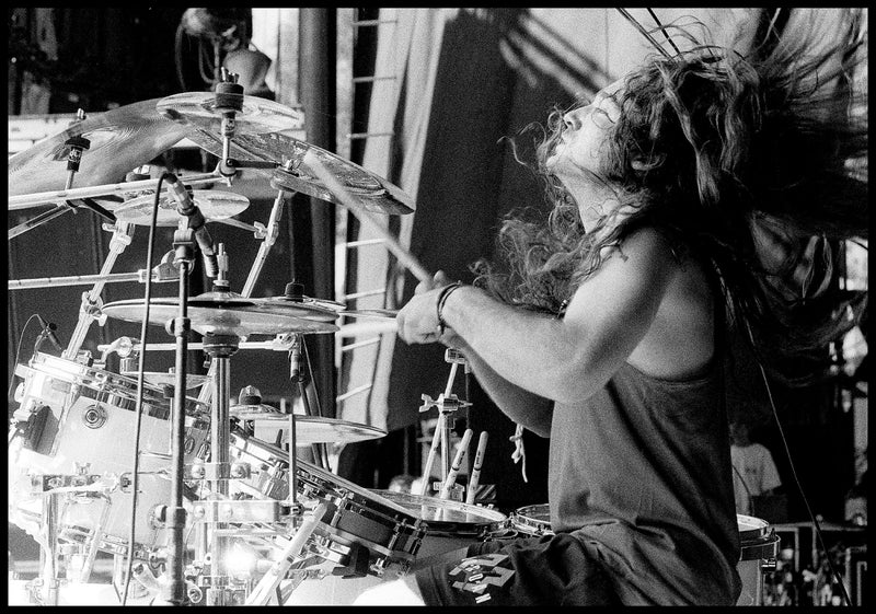 Pearl Jam live, drums, by Chris Cuffaro
