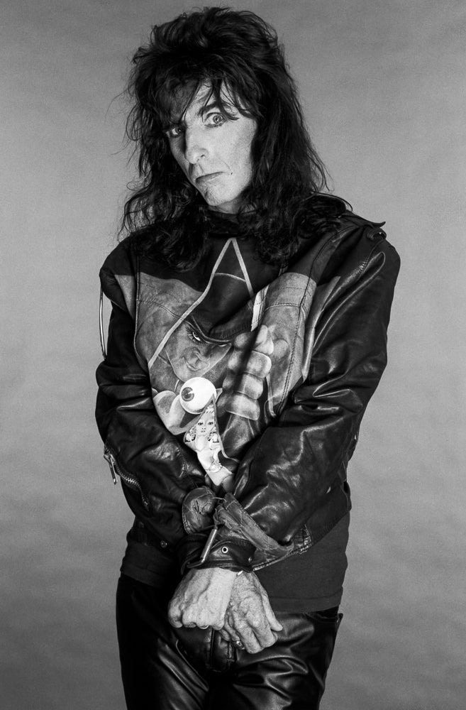 Alice Cooper, Leather Jacket, 1989 — photograph by Lynn Goldsmith