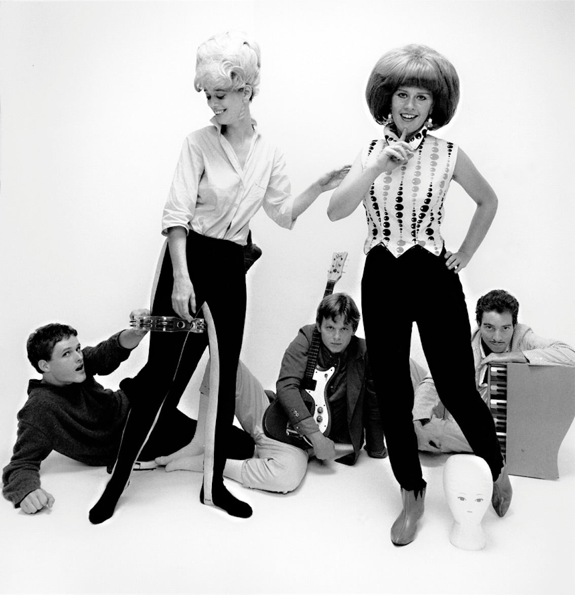 The B-52's, unreleased studio concept portrait, New York City, photographed by George DuBose.