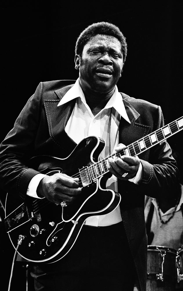 B.B. King, In Concert, 1974, photographed by Lynn Goldsmith.