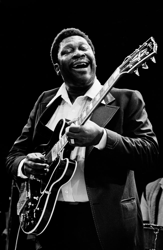 B.B. King, Laughing, 1974, photographed by Lynn Goldsmith.