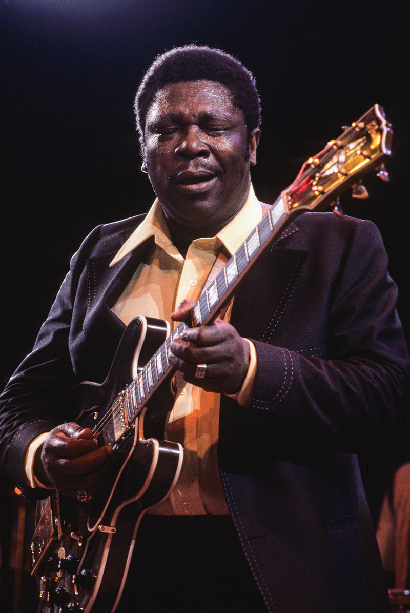 B.B. King, With Lucille, 1974 — photograph by Lynn Goldsmith