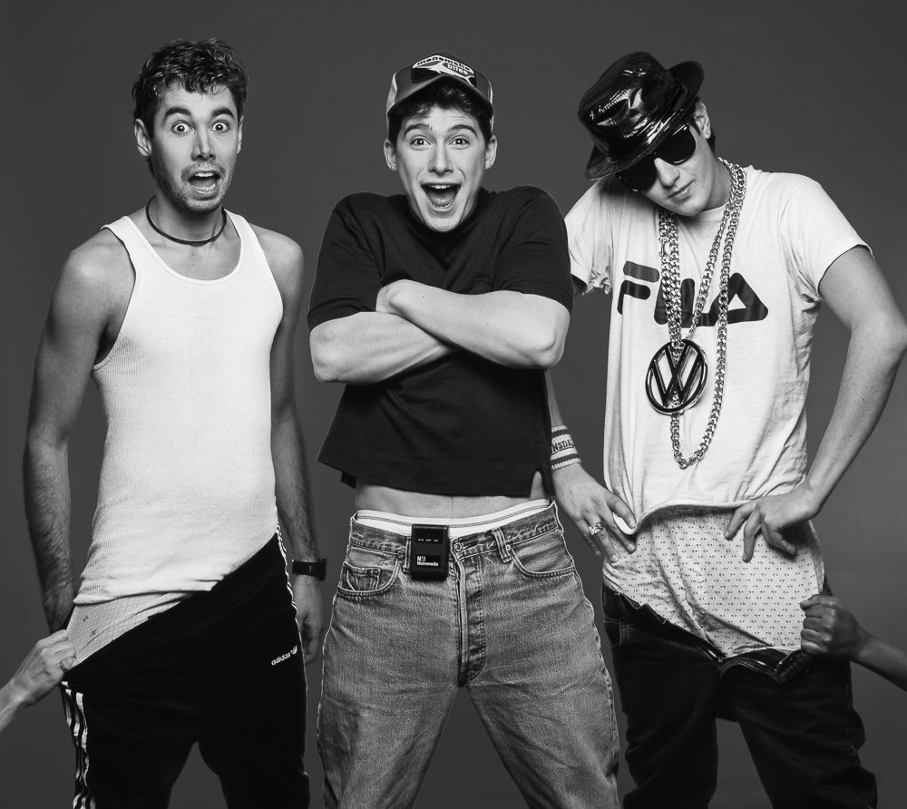 Beastie Boys, Studio Portrait, 1987, photographed by Lynn Goldsmith.