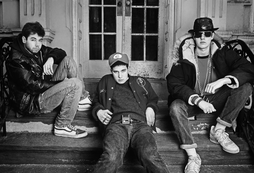 Beastie Boys, On the Street, 1987, photographed by Lynn Goldsmith.