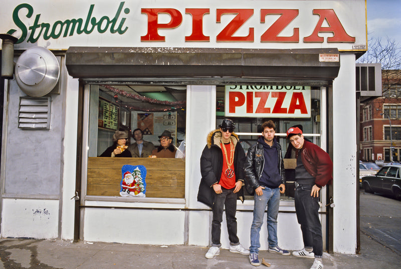 Beastie Boys, Stromboli Pizza (III), 1987 — photograph by Lynn Goldsmith