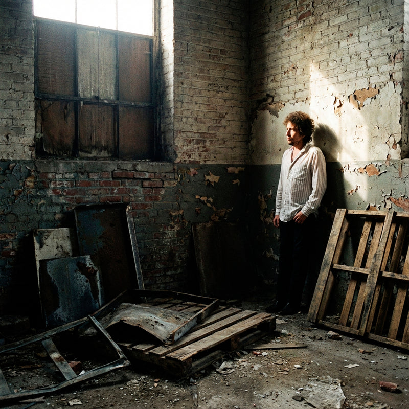 Bob Dylan, Warehouse, 1999 — photograph by Lynn Goldsmith