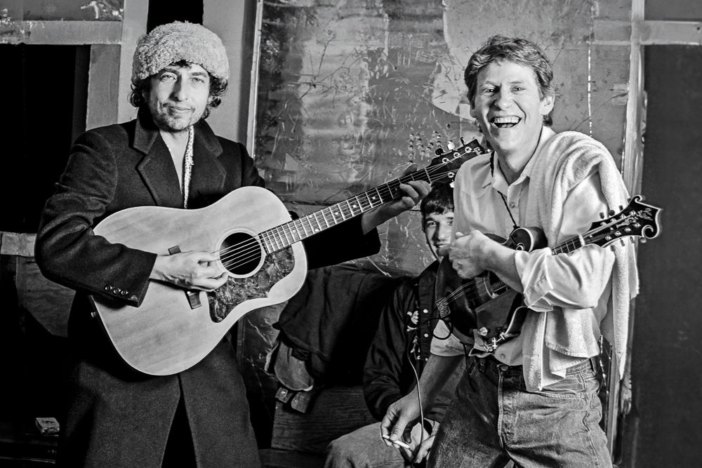 Bob Dylan and Levon Helm, 1983 — photograph by Lynn Goldsmith