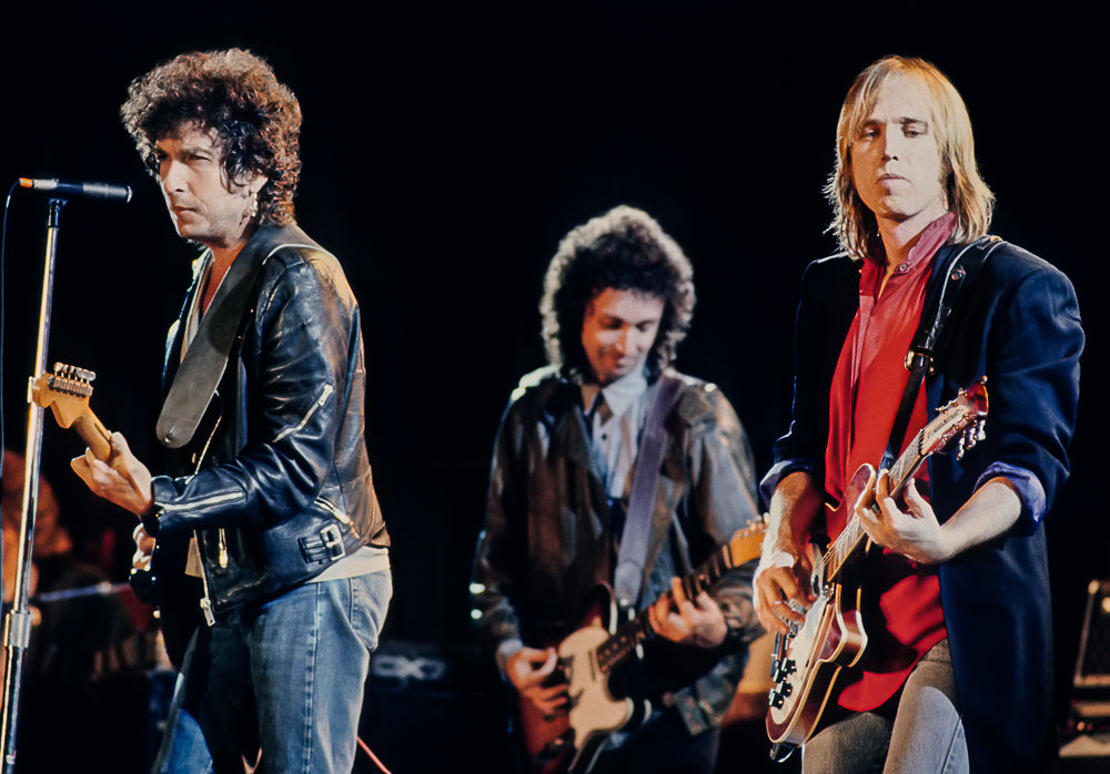 Bob Dylan and Tom Petty, 1986 — photograph by Lynn Goldsmith