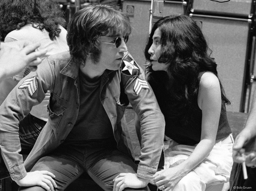 Yoko Ono and John Lennon. Madison Square Garden, NYC, 1972, photographed by Bob Gruen.
