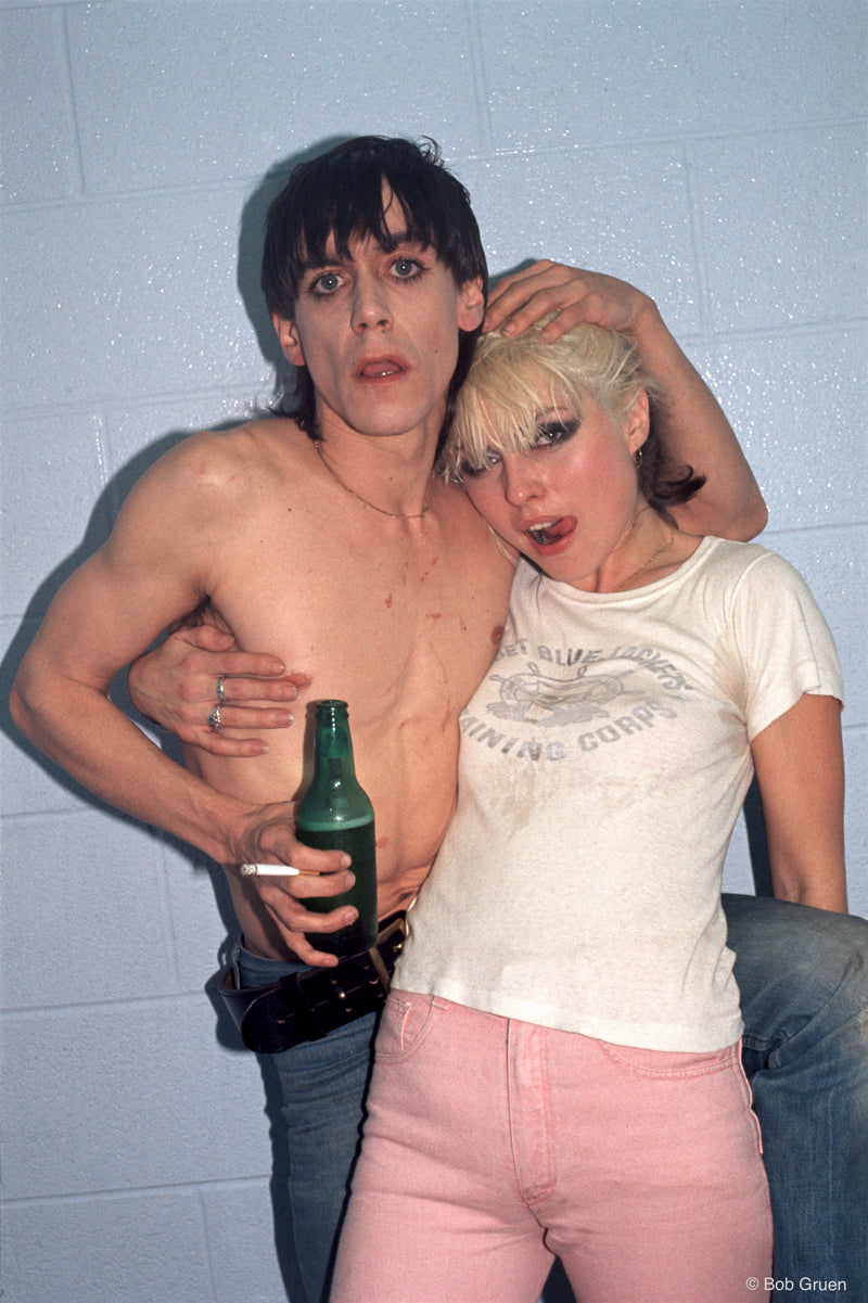 Iggy Pop and Debbie Harry, Toronto, 1977, photographed by Bob Gruen.