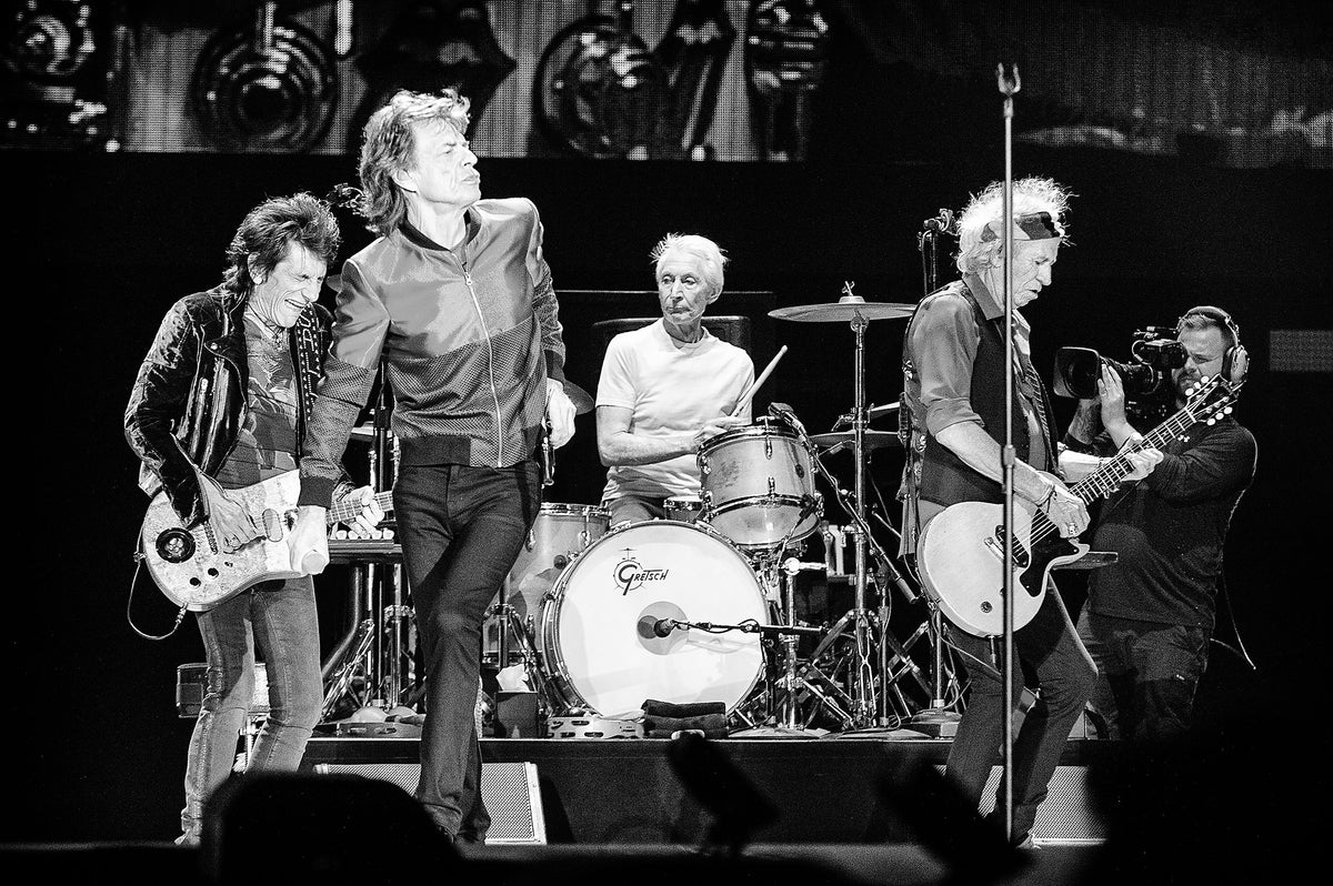 The Rolling Stones at Desert Trip, Indio, California, 2016, photographed by Jérôme Brunet.