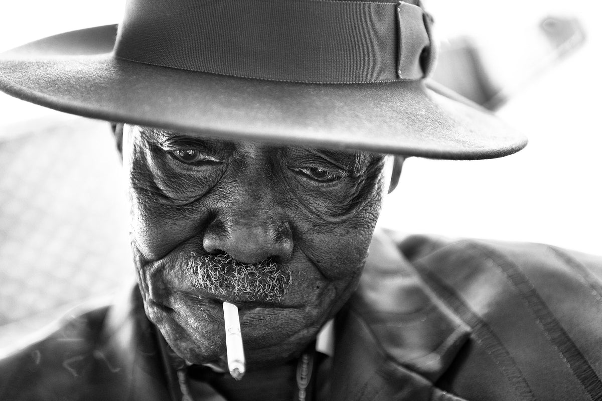 Pinetop Perkins at Santa Cruz Blues Festival, Santa Cruz, California, 2008, photographed by Jérôme Brunet.