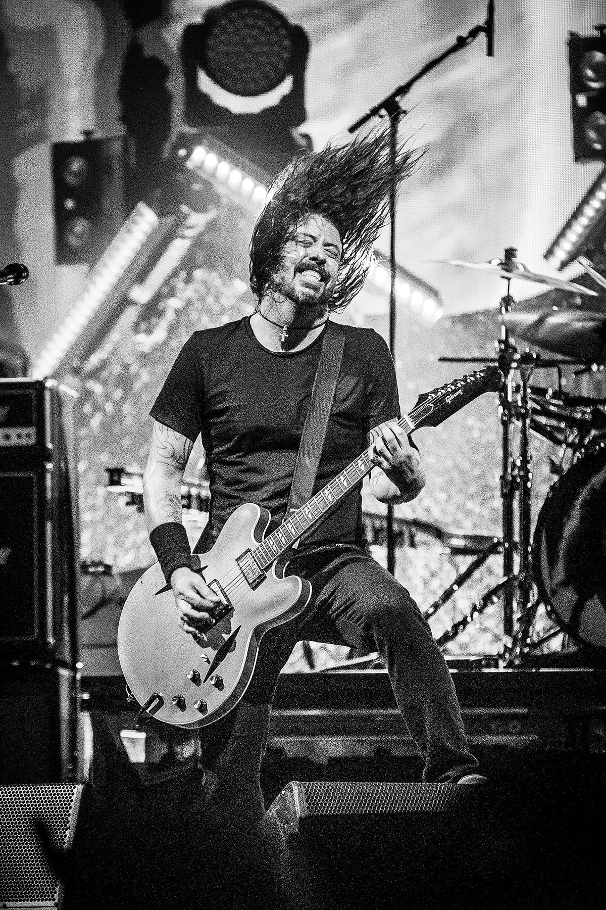 Dave Grohl at BottleRock, Napa, California, 2021, photographed by Jérôme Brunet.