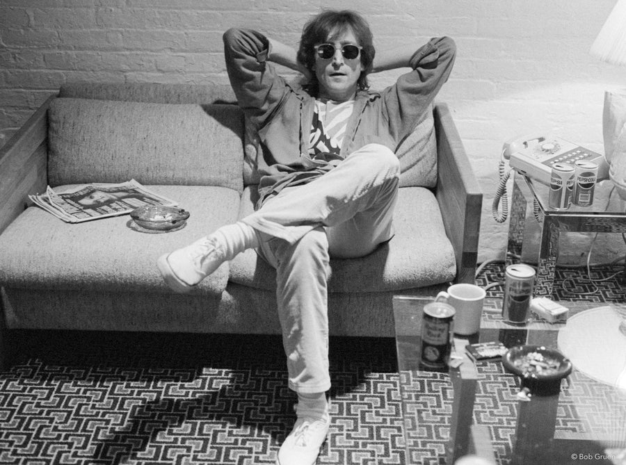 John Lennon, Hit Factory, New York City, 1980 (3), photographed by Bob Gruen.