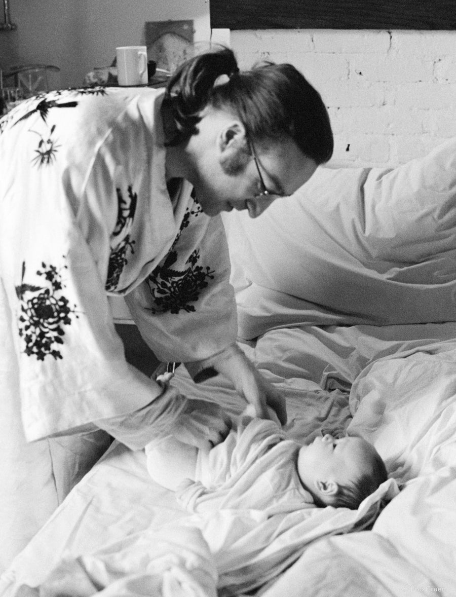 John Lennon and Sean Lennon, New York City, 1975, photographed by Bob Gruen.