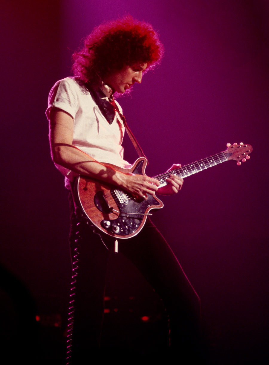 Brian May, 1982, photographed by Patrick Harbron.