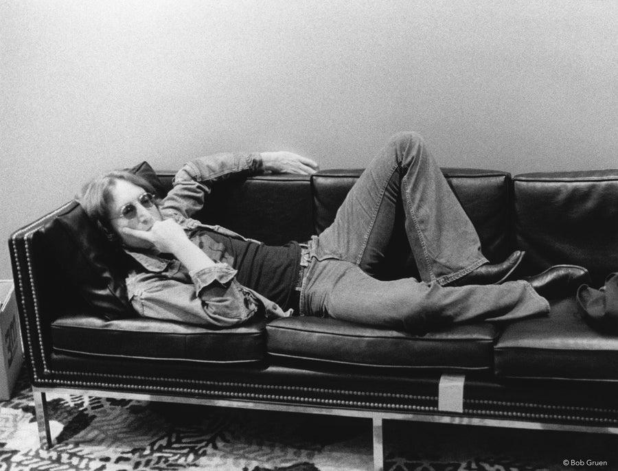 John Lennon, the Record Plant, New York City, 1974, photographed by Bob Gruen.