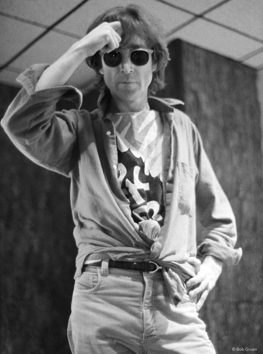 John Lennon, Portrait, Hit Factory, New York City, 1980, photographed by Bob Gruen.