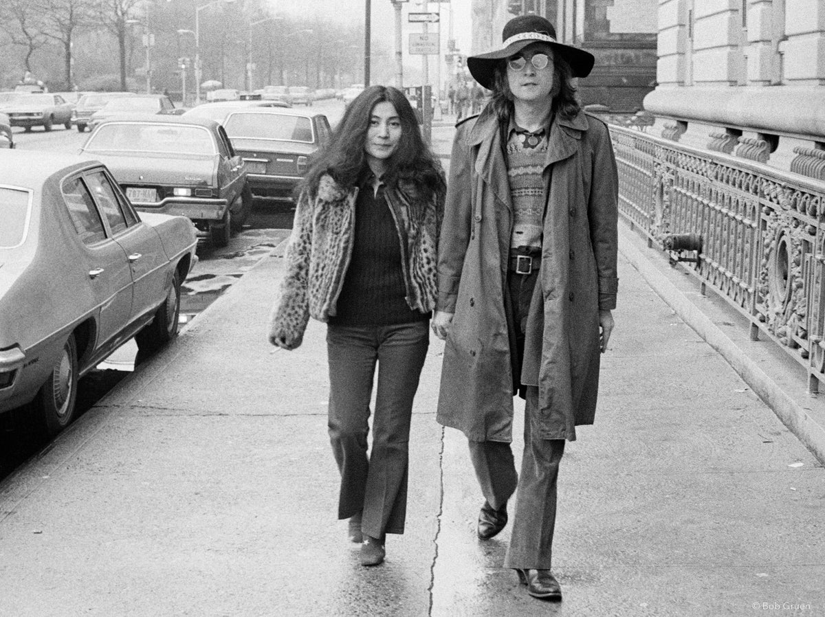 Yoko Ono and John Lennon, New York City, 1973, photographed by Bob Gruen.