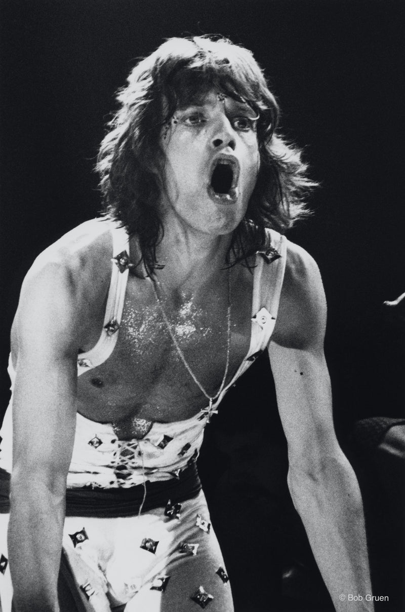 Mick Jagger. MSG, NYC. July 24, 1972, photographed by Bob Gruen.