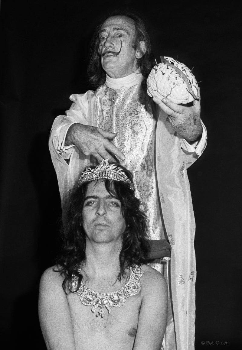 Alice Cooper and Salvador Dali, New York City, 1973, photographed by Bob Gruen.