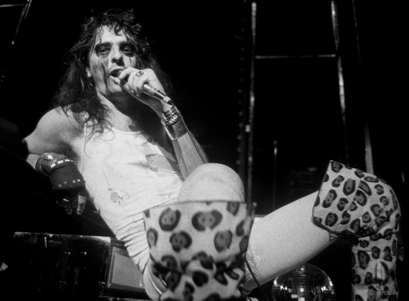 Alice Cooper, Madison Square Garden, New York City, 1973, photographed by Bob Gruen.