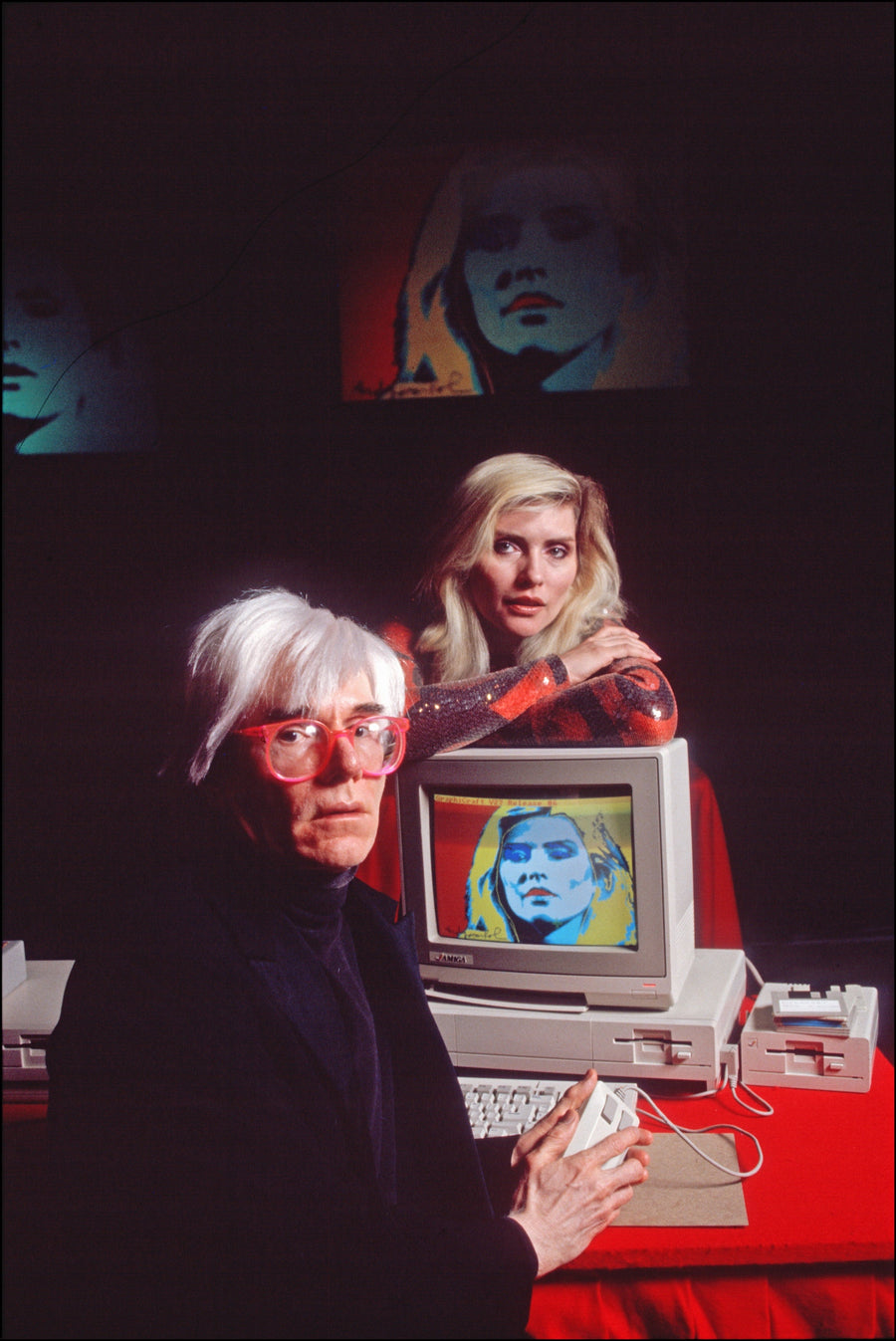 Andy Warhol and Debbie Harry, New York City, 1985, photographed by Allan Tannenbaum.