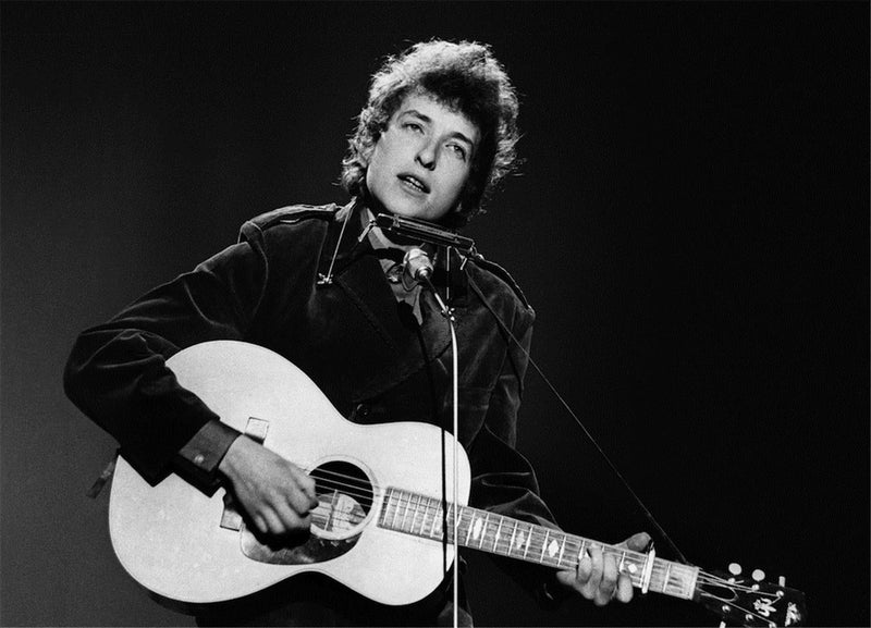 Bob Dylan photographed in 1965 by Barrie Wentzell.