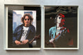 Working Class Hero Portfolio by Bob Gruen featuring John Lennon, original 1990 Cibachrome prints: NYC T-Shirt / Denim Jacket (1974) and Live at One to One Concert, Madison Square Garden (1972).