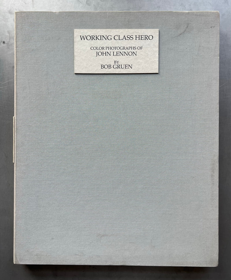 Bob Gruen, Working Class Hero Portfolio, original acid-free cloth-covered presentation box with engraved bronze title plaque, 1990.