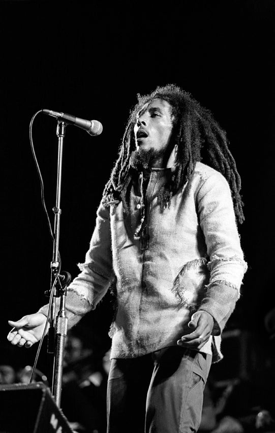 Bob Marley, Jamaica, 1978. Photograph by Ebet Roberts.