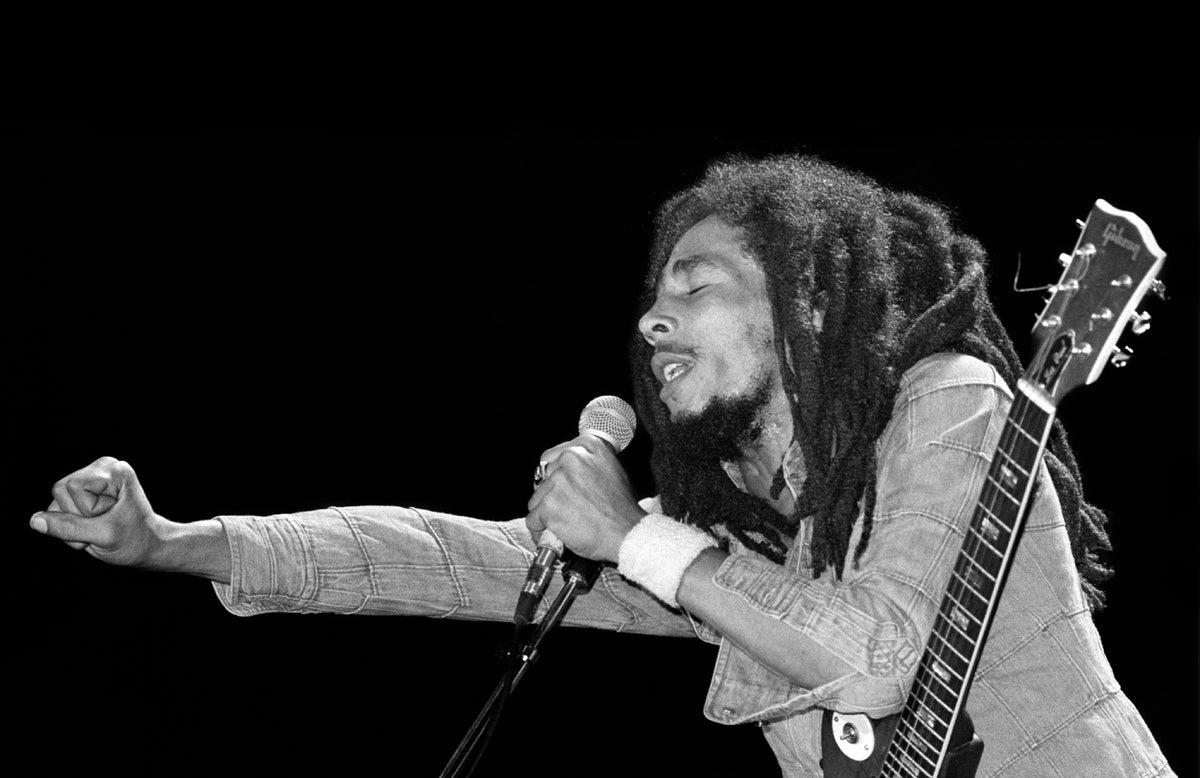 Bob Marley, Live, 1978 — photograph by Lynn Goldsmith