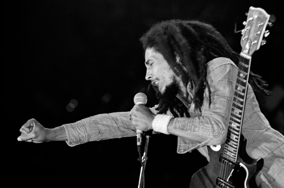 Bob Marley, Performance, 1978 — photograph by Lynn Goldsmith