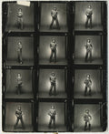 David Bowie with saxophone during the 1973 Pin Ups Sax Series session, photographed by Mick Rock. Unique vintage gelatin silver print.