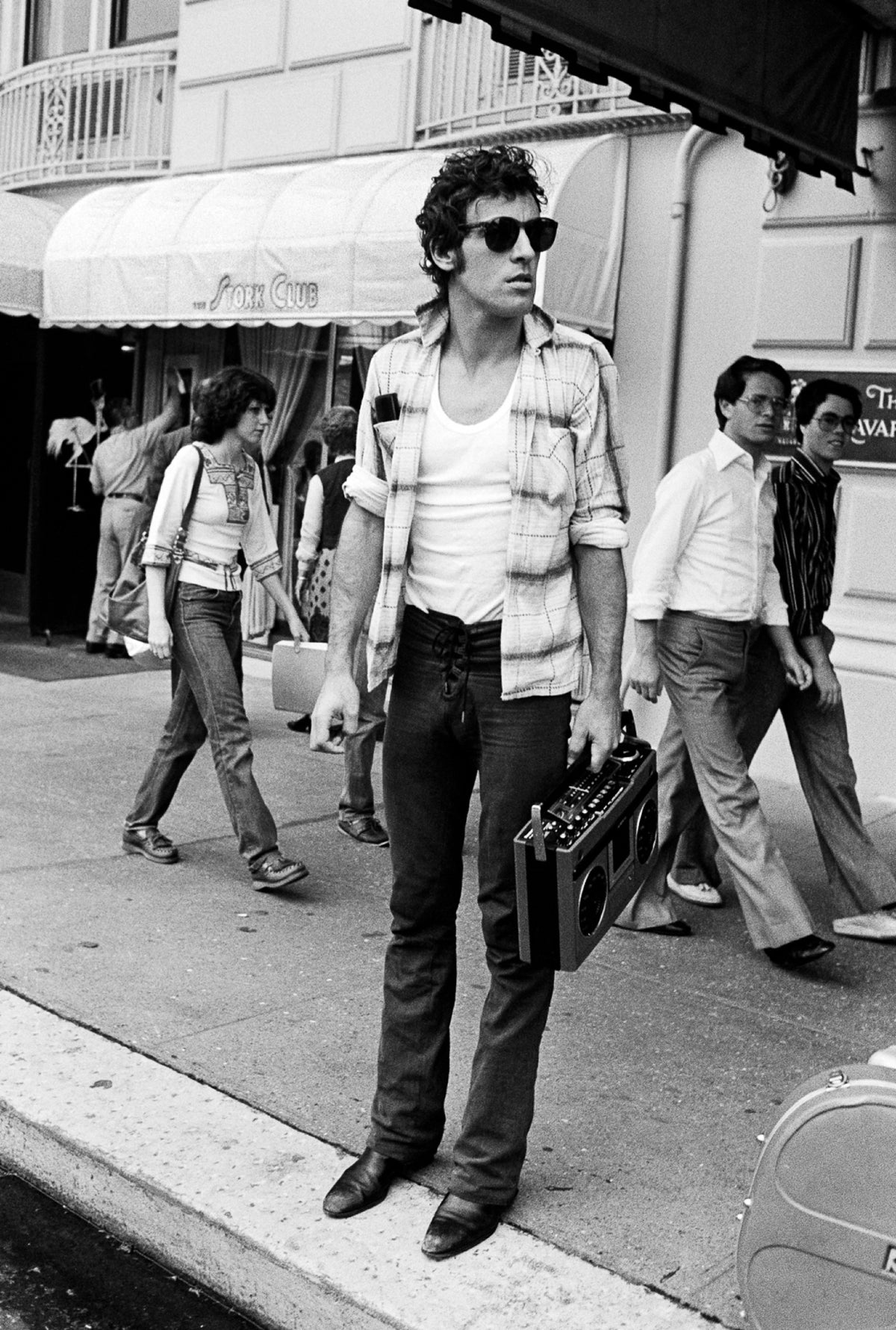 Bruce Springsteen, Boombox, New York City, 1978 — photograph by Lynn Goldsmith