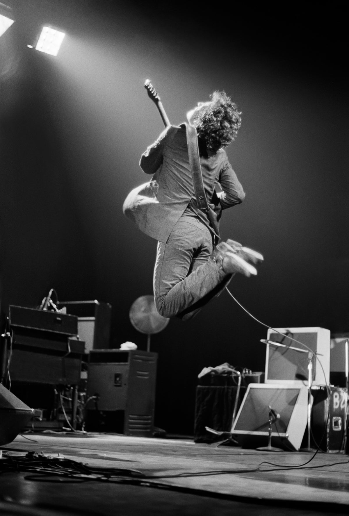 Bruce Springsteen, Jumping, New York City, 1978 — photograph by Lynn Goldsmith