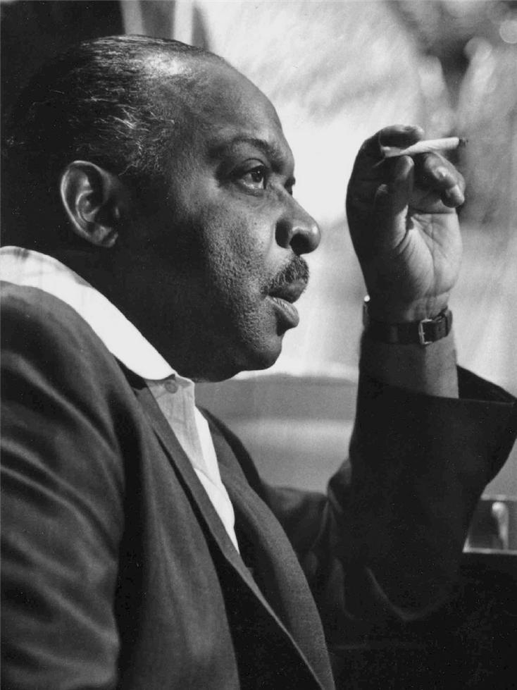 Count Basie photographed in England by Barrie Wentzell.
