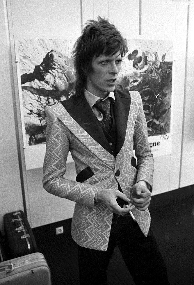 David Bowie photographed in 1973 by Barrie Wentzell.