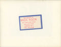 Verso of the David Bowie with Mick Ronson vintage print, hand-annotated and stamped by Mick Rock.