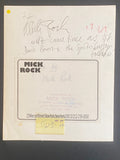Verso of the Bowie and Ronson Guitar Fellatio vintage print, hand-annotated and stamped by Mick Rock.