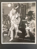 David Bowie and Mick Ronson in the Guitar Fellatio image, 1972, photographed by Mick Rock. Unique vintage gelatin silver print.