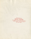 Verso of the second David Bowie Chicago close-up vintage print, stamped by Mick Rock.
