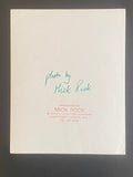 Verso of the David Bowie Golden print, hand-annotated and stamped by Mick Rock.