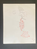 Verso of the David Bowie UK Tour 1973 vintage print, hand-annotated and stamped by Mick Rock.