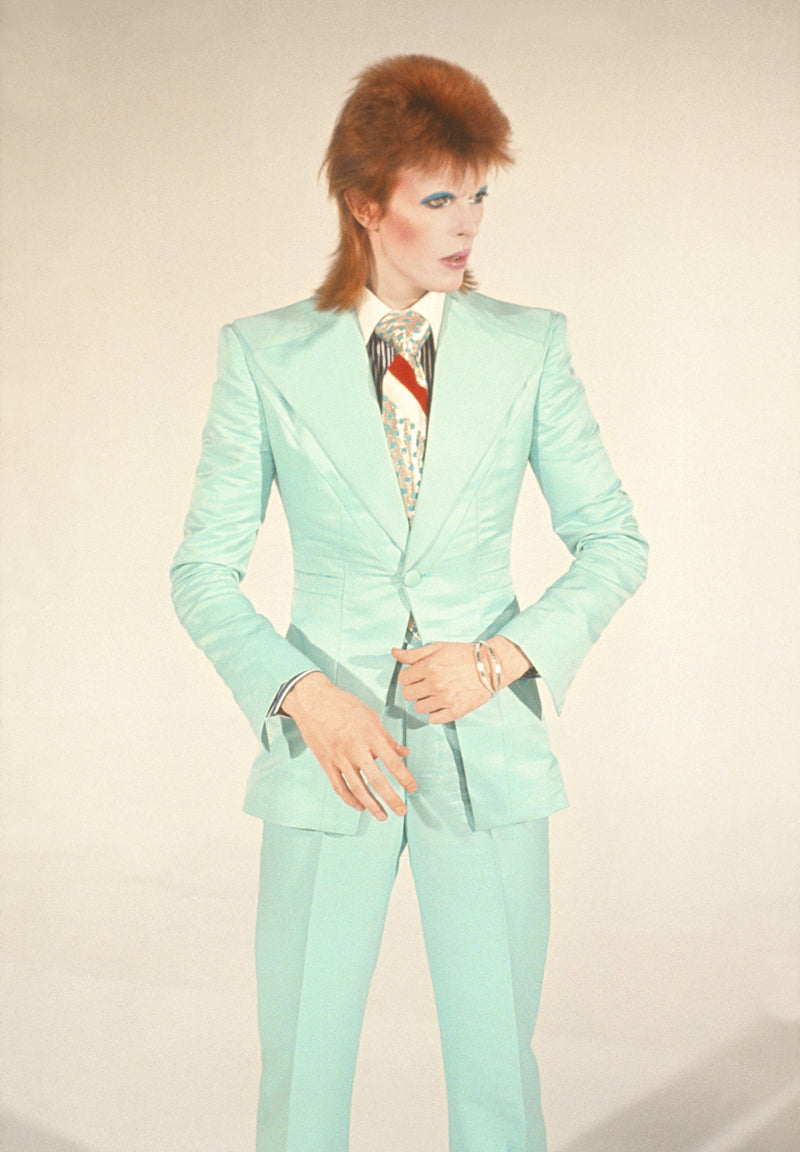 David Bowie during the filming of the Life on Mars? promotional video, London, 1973. Photograph by Mick Rock.