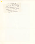 Verso of the David Bowie Pin Ups recording session vintage print, stamped by Mick Rock.
