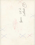 Verso of the David Bowie Scotland 1972 vintage print, hand-annotated and stamped by Mick Rock.